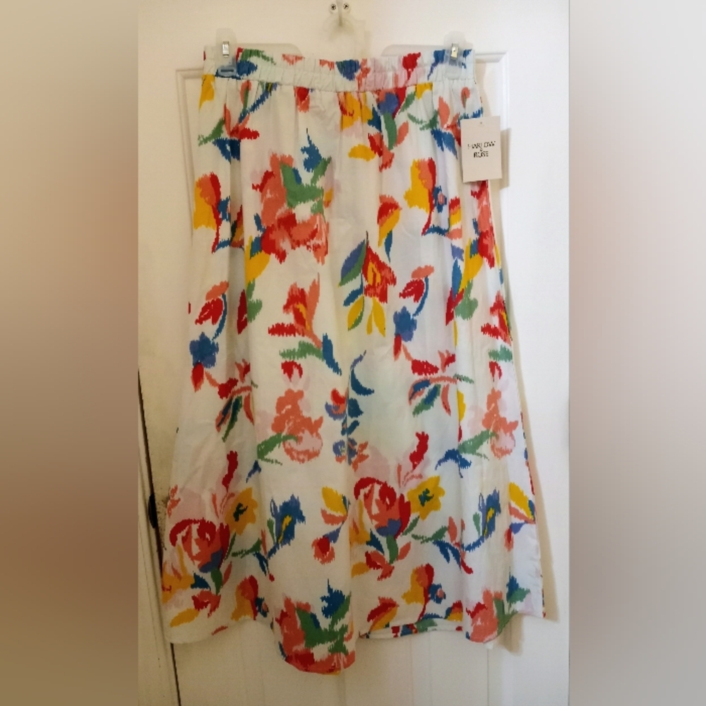 Harlow & Rose Multi Floral Poplin Skirt